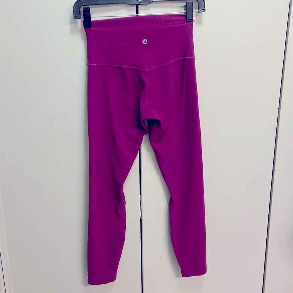 Lululemon 4 Align 25” magenta tights leggings yoga pilates barre gym pink purple